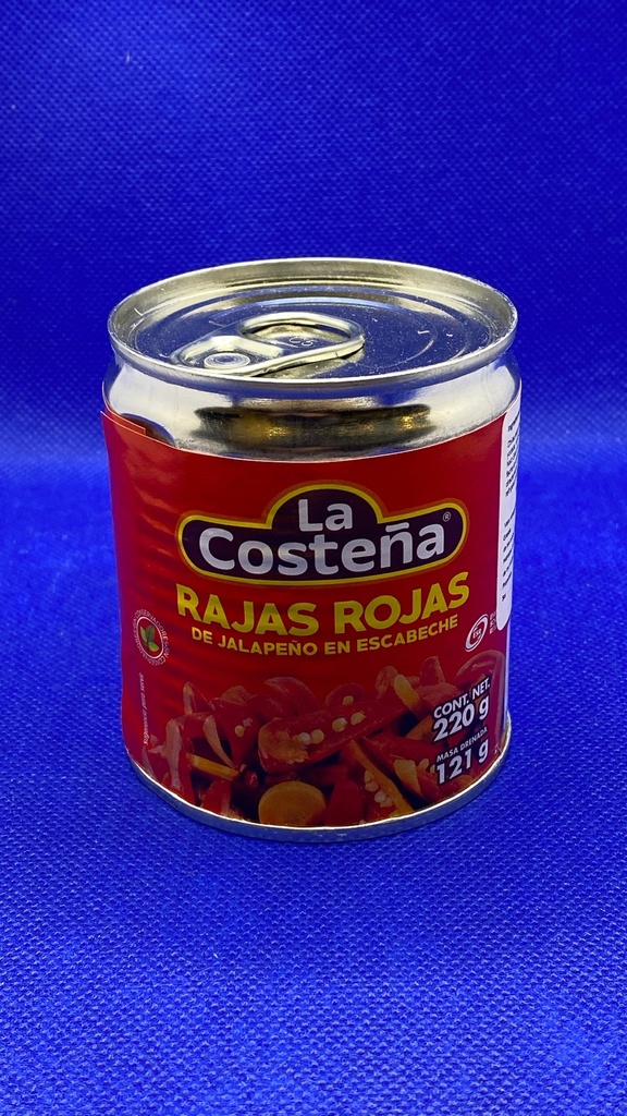 Chile Jalapeño Rajas Rojas Costeña