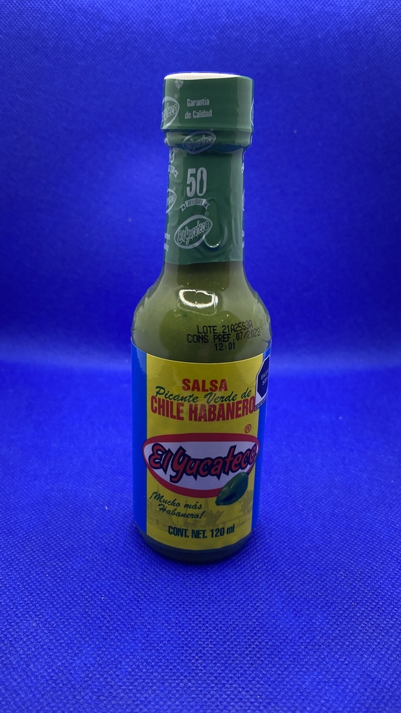Salsa Habanera Verde Yucateco 120 ml