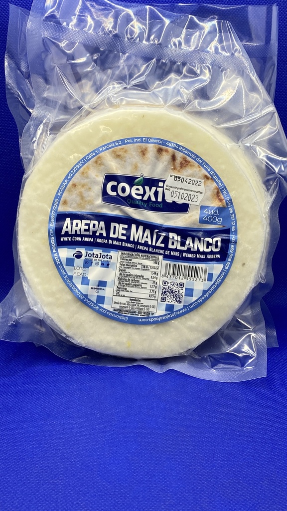 Arepa Maíz Blanco Coexito