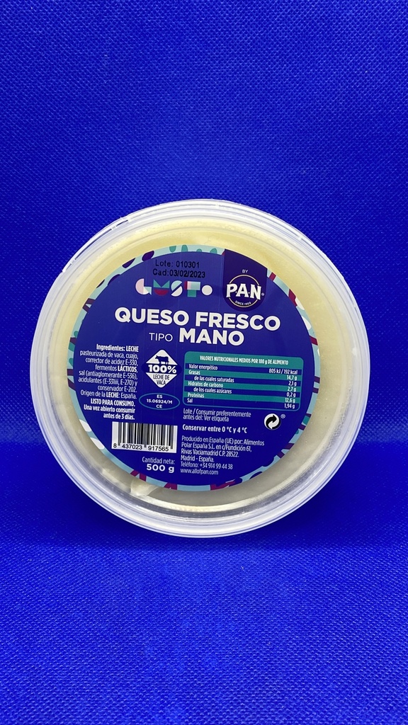 Queso de Mano_PAN_500_gr