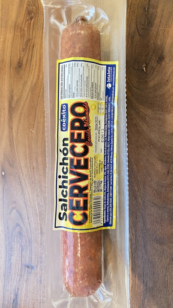 Salchichón Cervecero congelado_Coexito_Paquete_500_gr